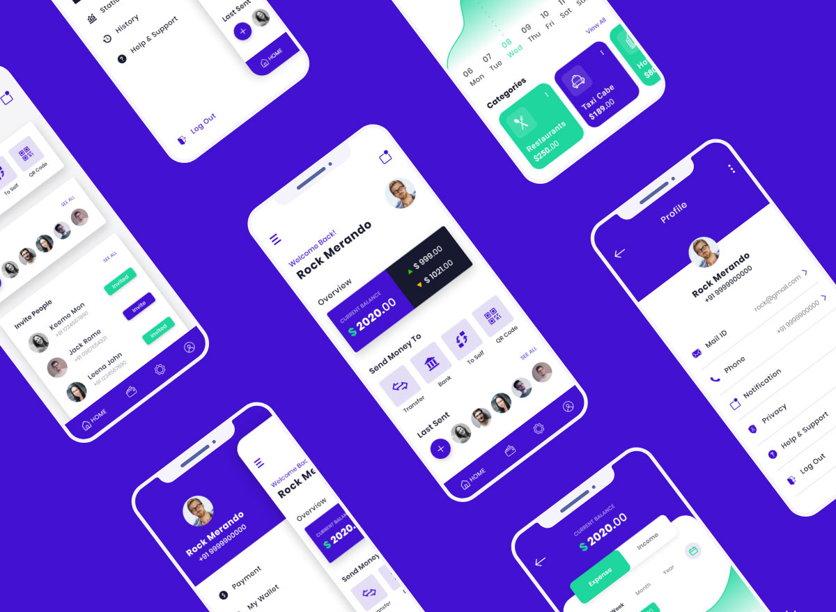 金融支付类APP UI素材 .xd文件