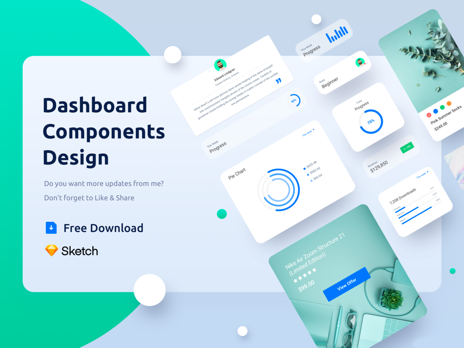 后台Dashboard UI组件.sketch源文件