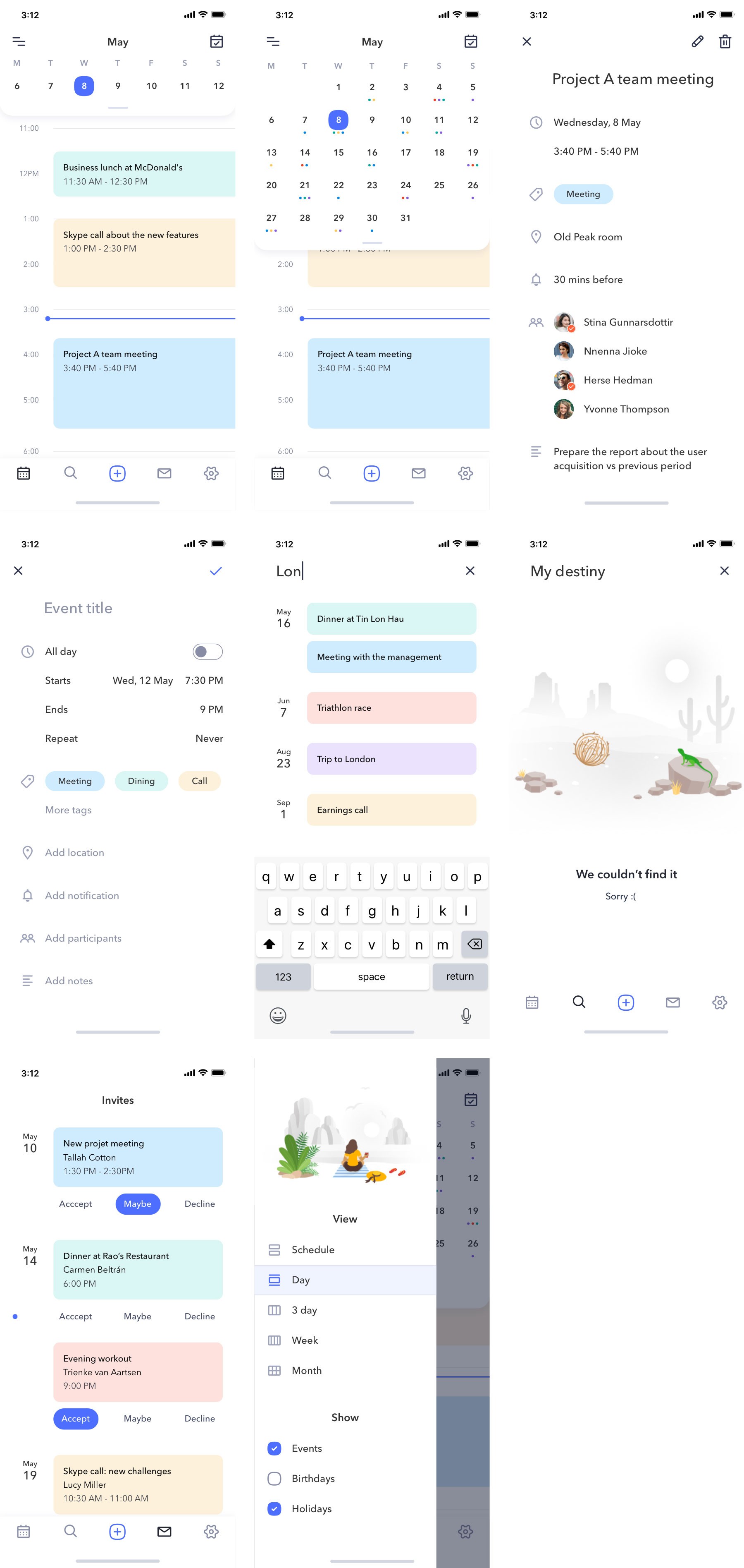 日历计划列表类APP UI设计sketch源文件