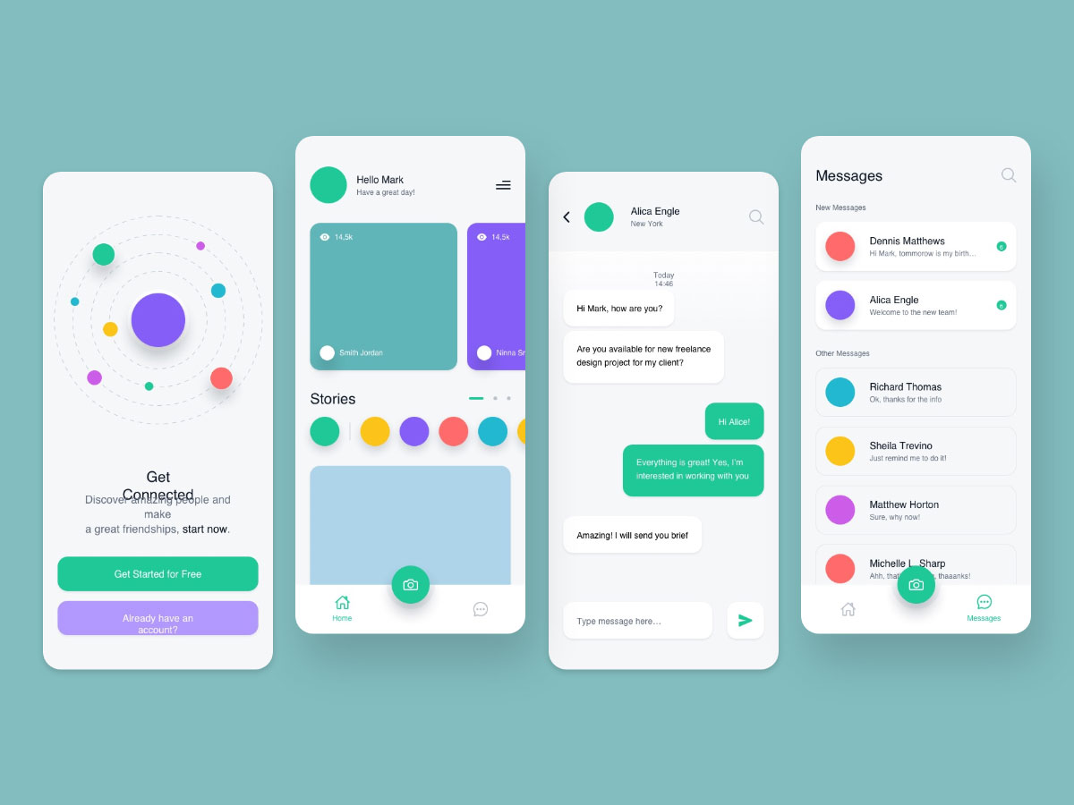 社交app ui .xd .psd .sketch .fig素材