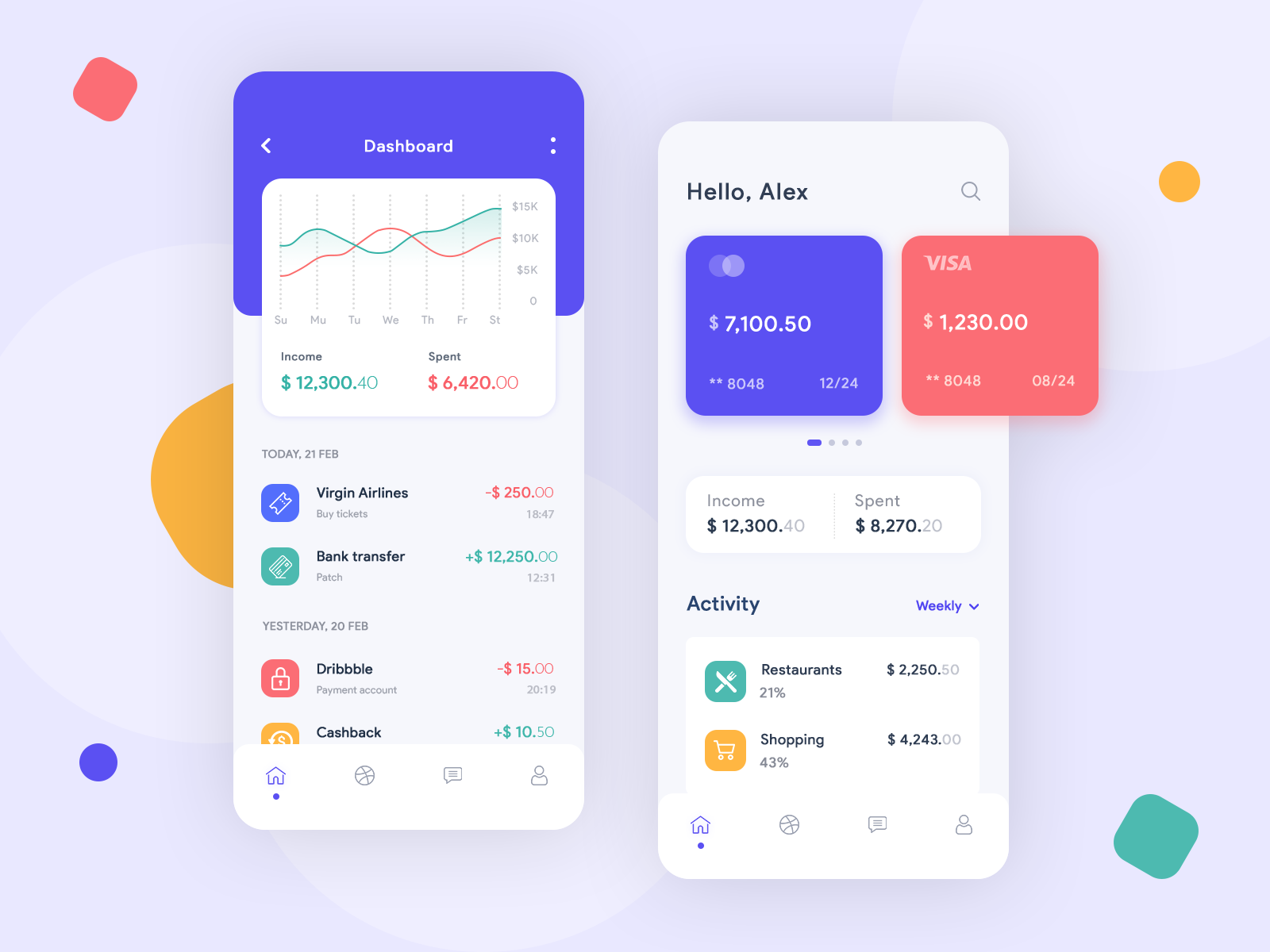 金融记账app ui .psd素材