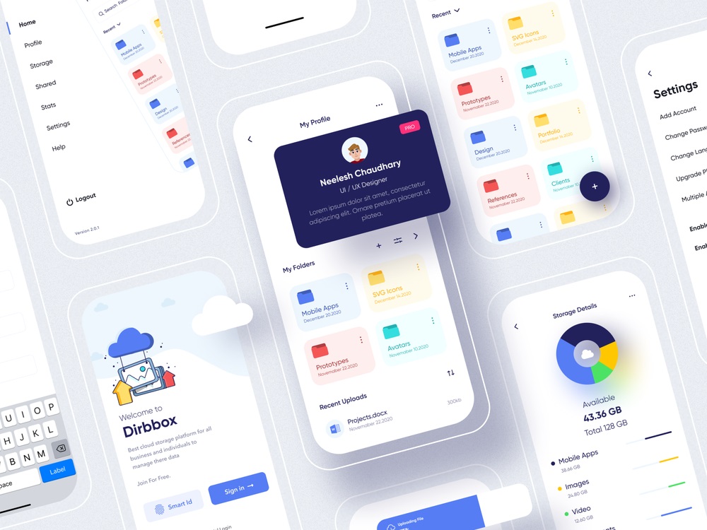 云存储应app ui设计 .fig素材