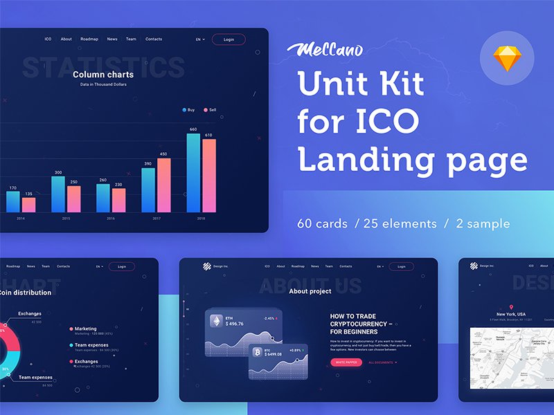 成套网页素材UI Kit .sketch素材