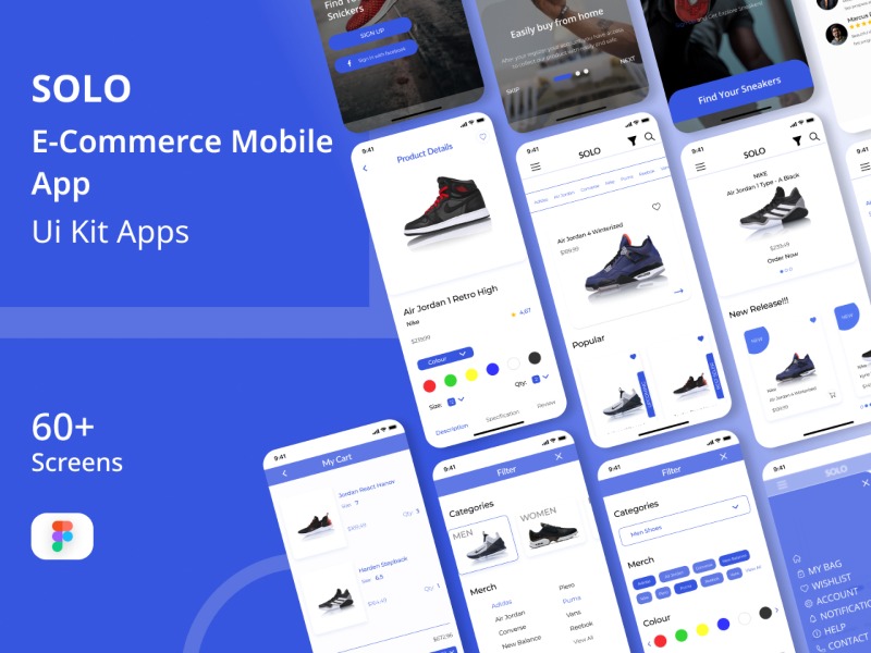 SOLO 电商app ui .fig素材