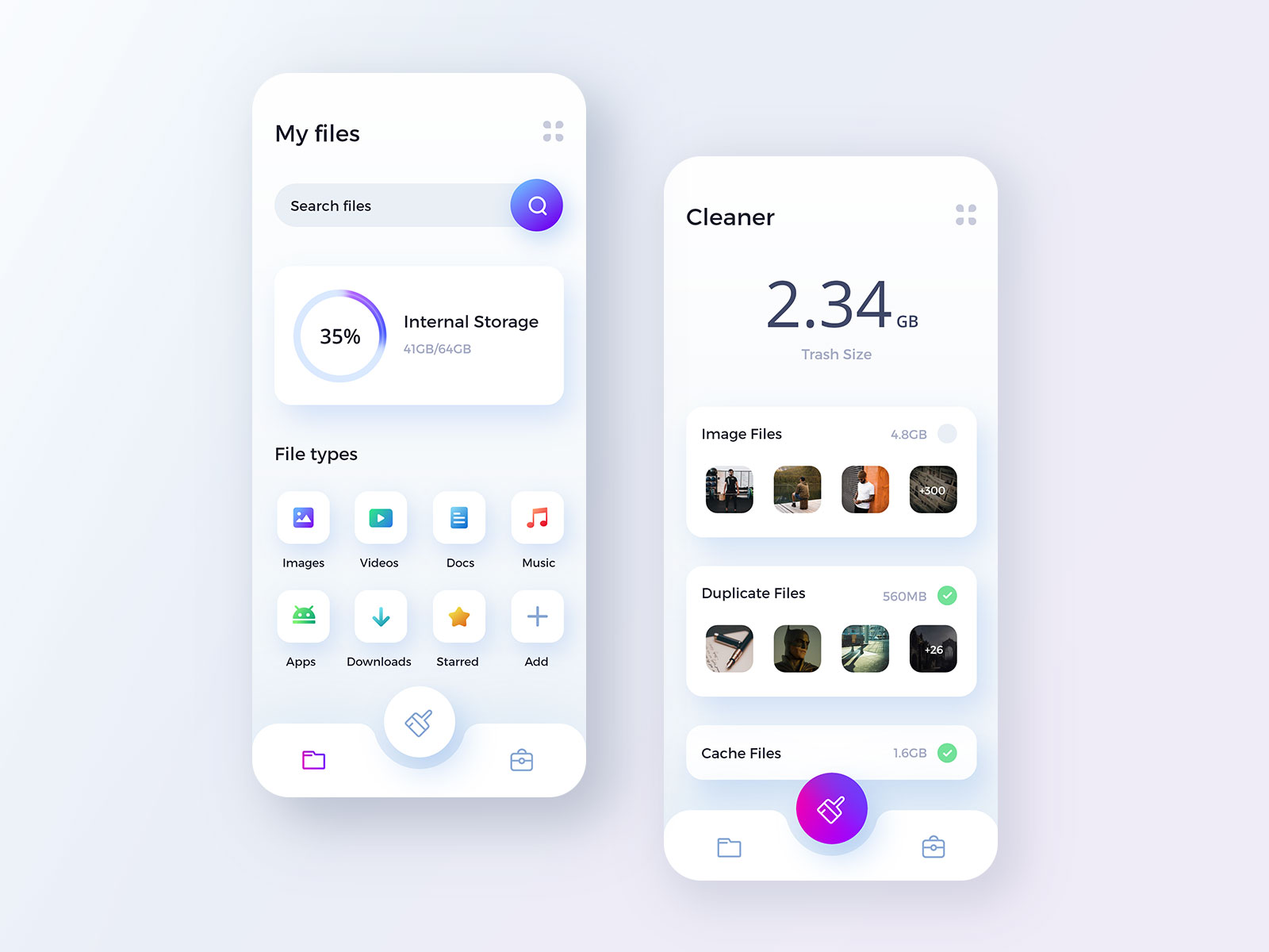 Hover 新拟物风格app ui .xd素材