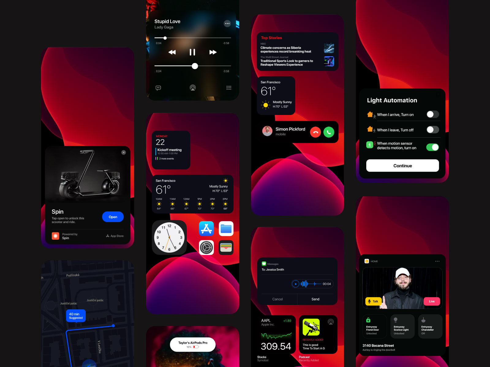 IOS 14 UI kit .xd素材
