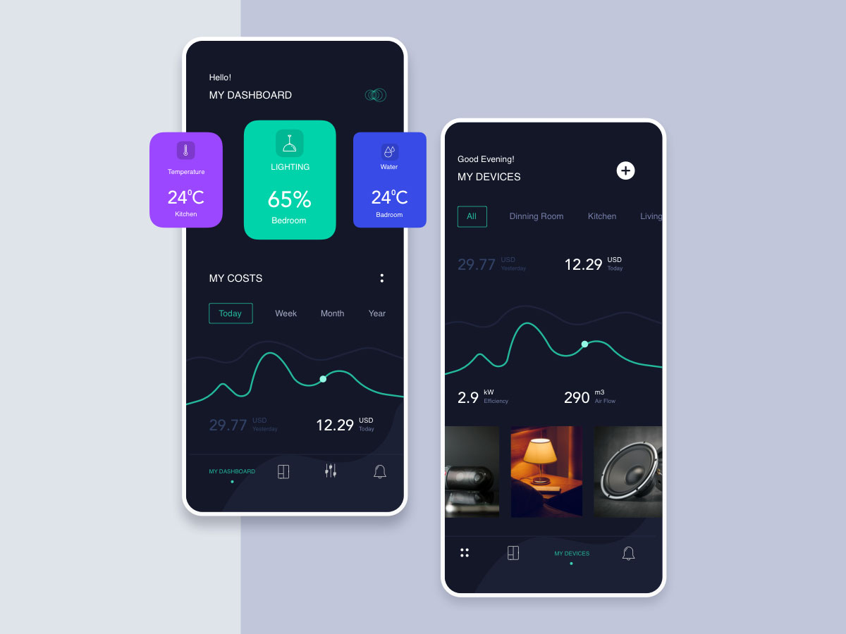智能家居app ui设计 .sketch素材