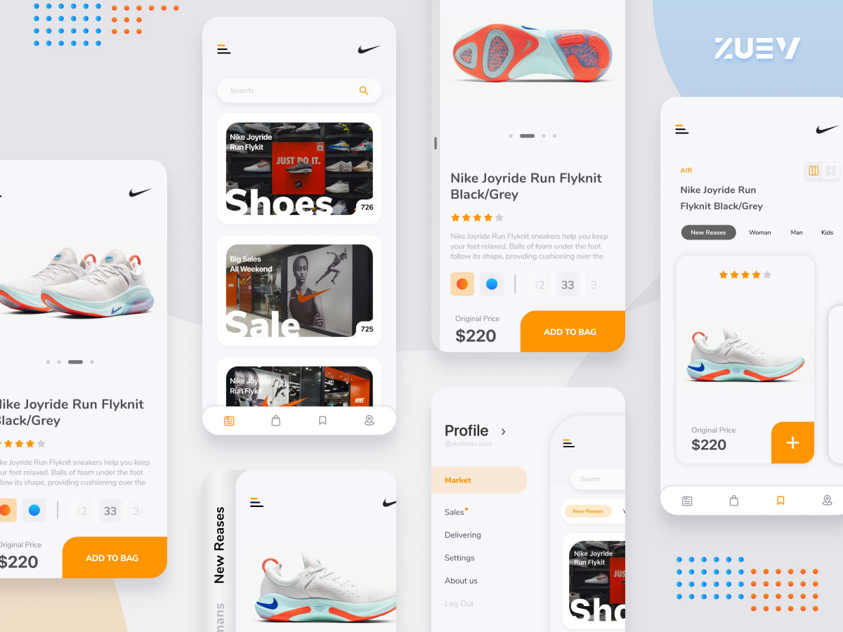 耐克nike app ui设计 .fig素材