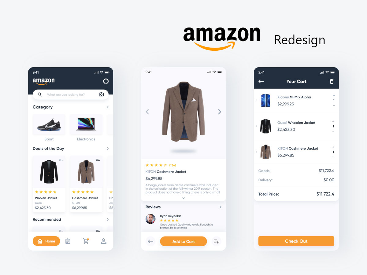 amazon app redesign .xd素材