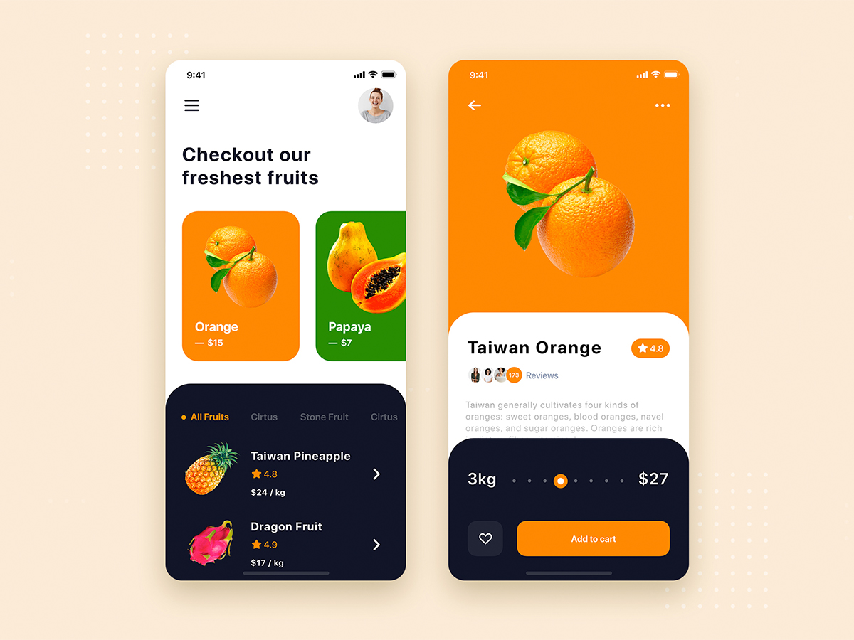 水果电商app ui设计 .sketch素材下载
