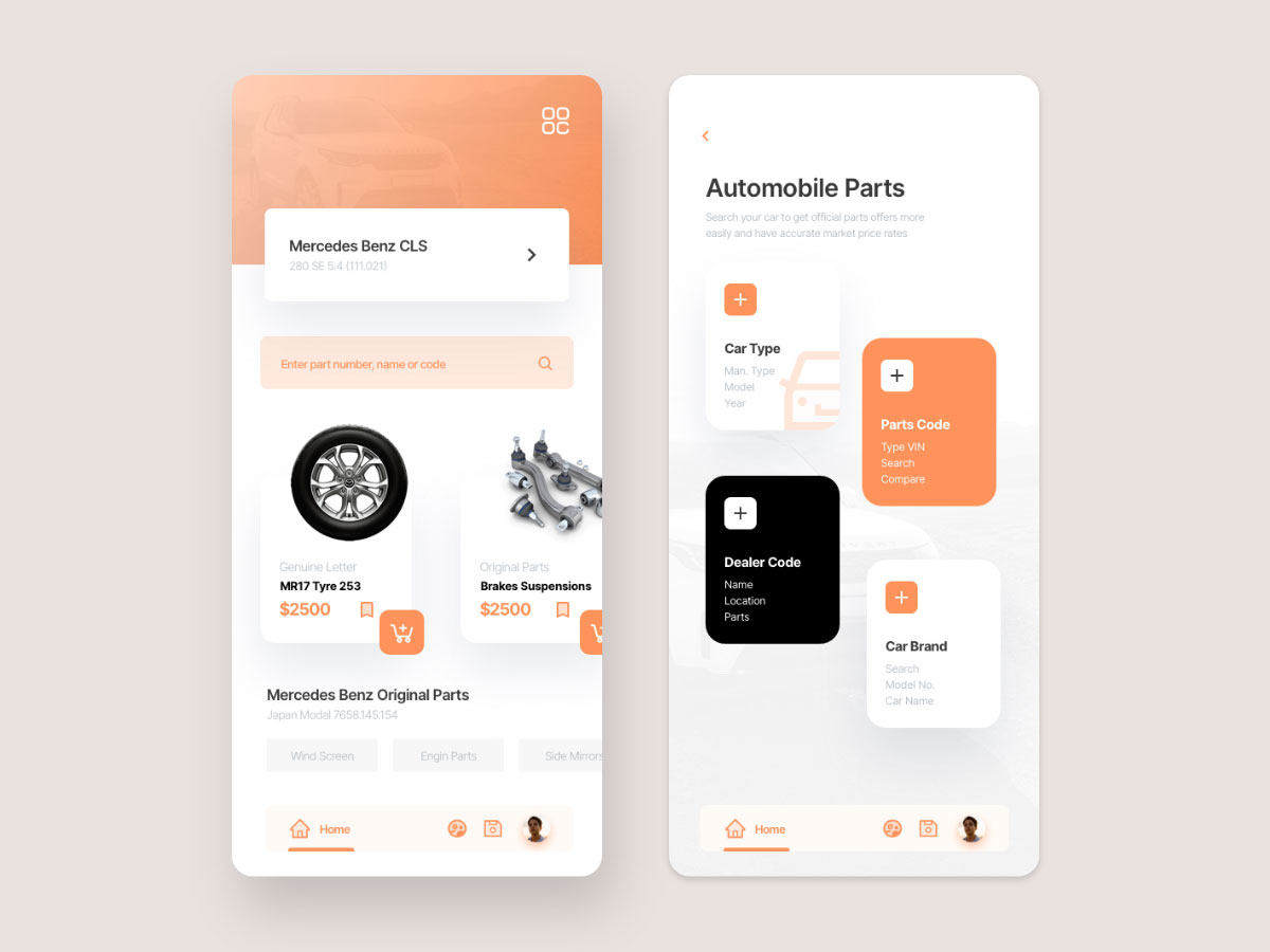 汽车用品电商app ui设计 .sketch素材下载
