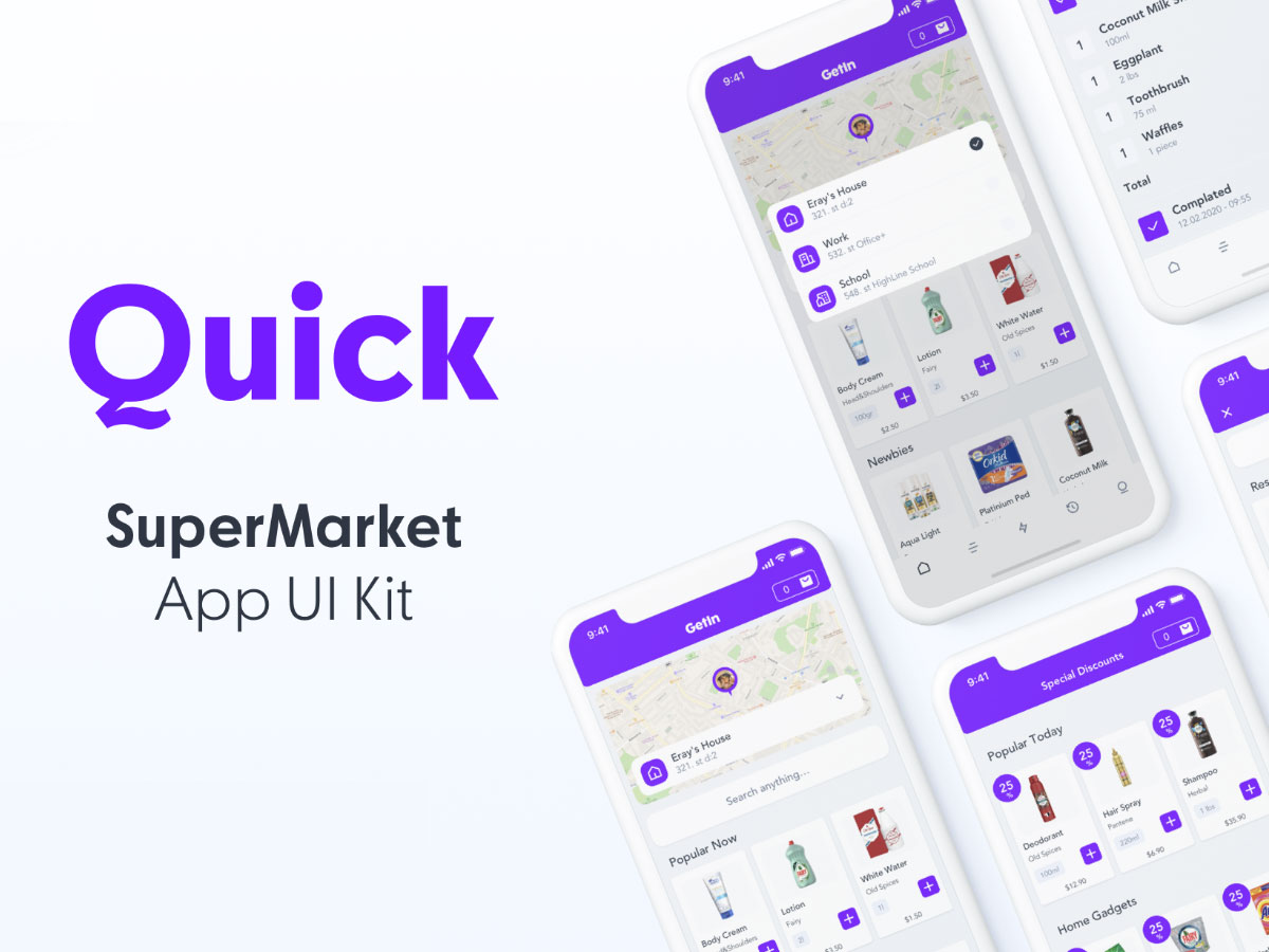 Quick 超市电商app ui设计 .sketch素材下载