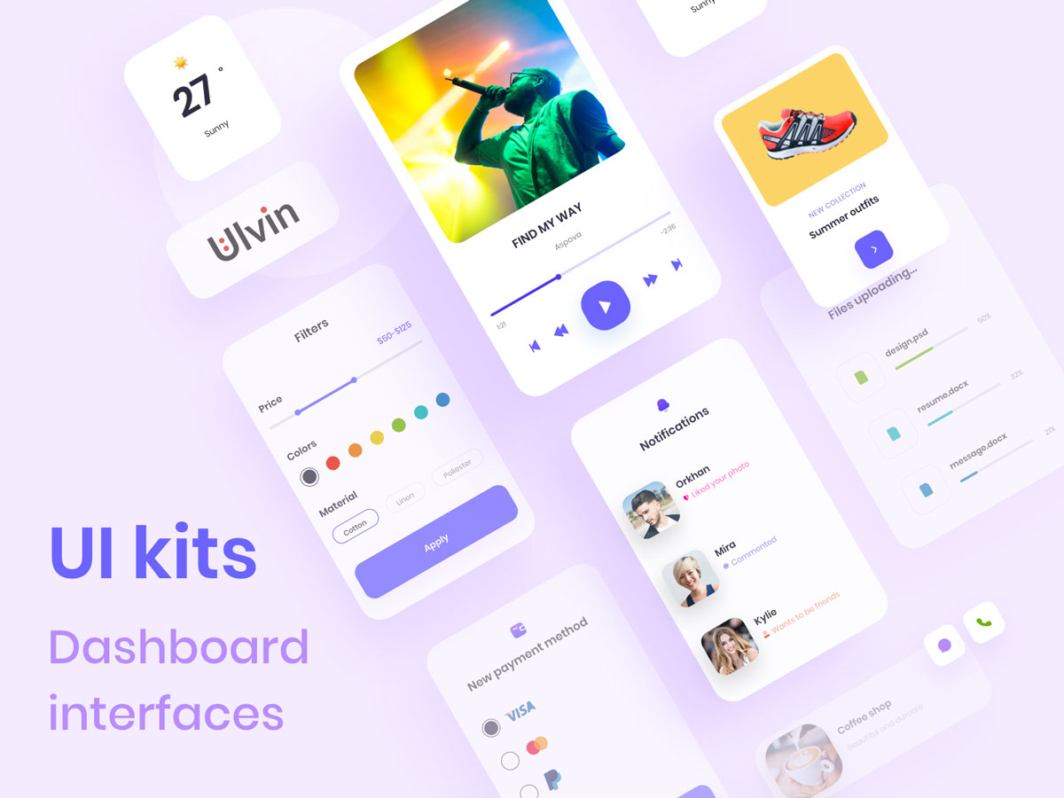 app仪表盘dashboard ui kit .xd素材下载