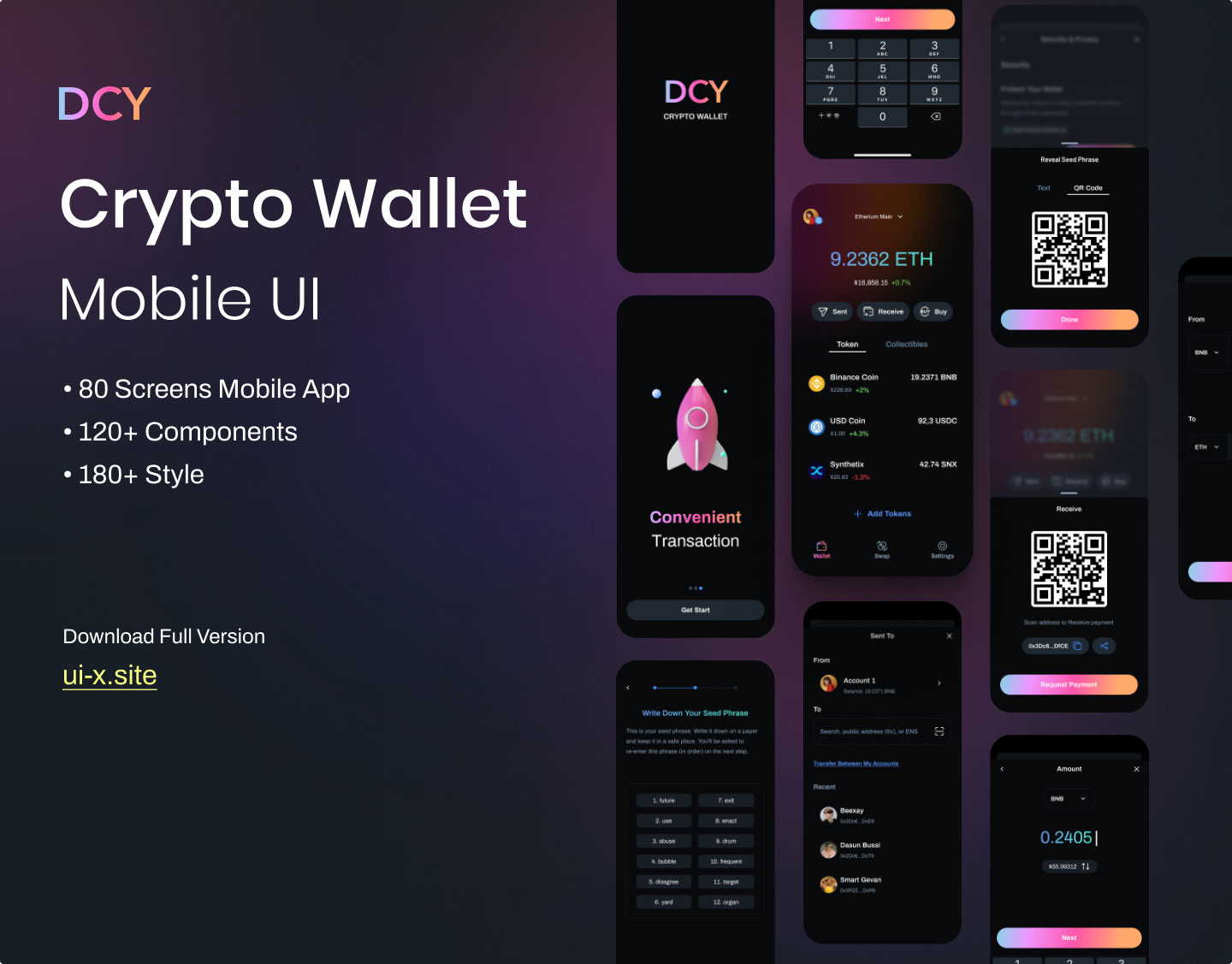 DCY 成套金融钱包app ui设计 .fig素材下载