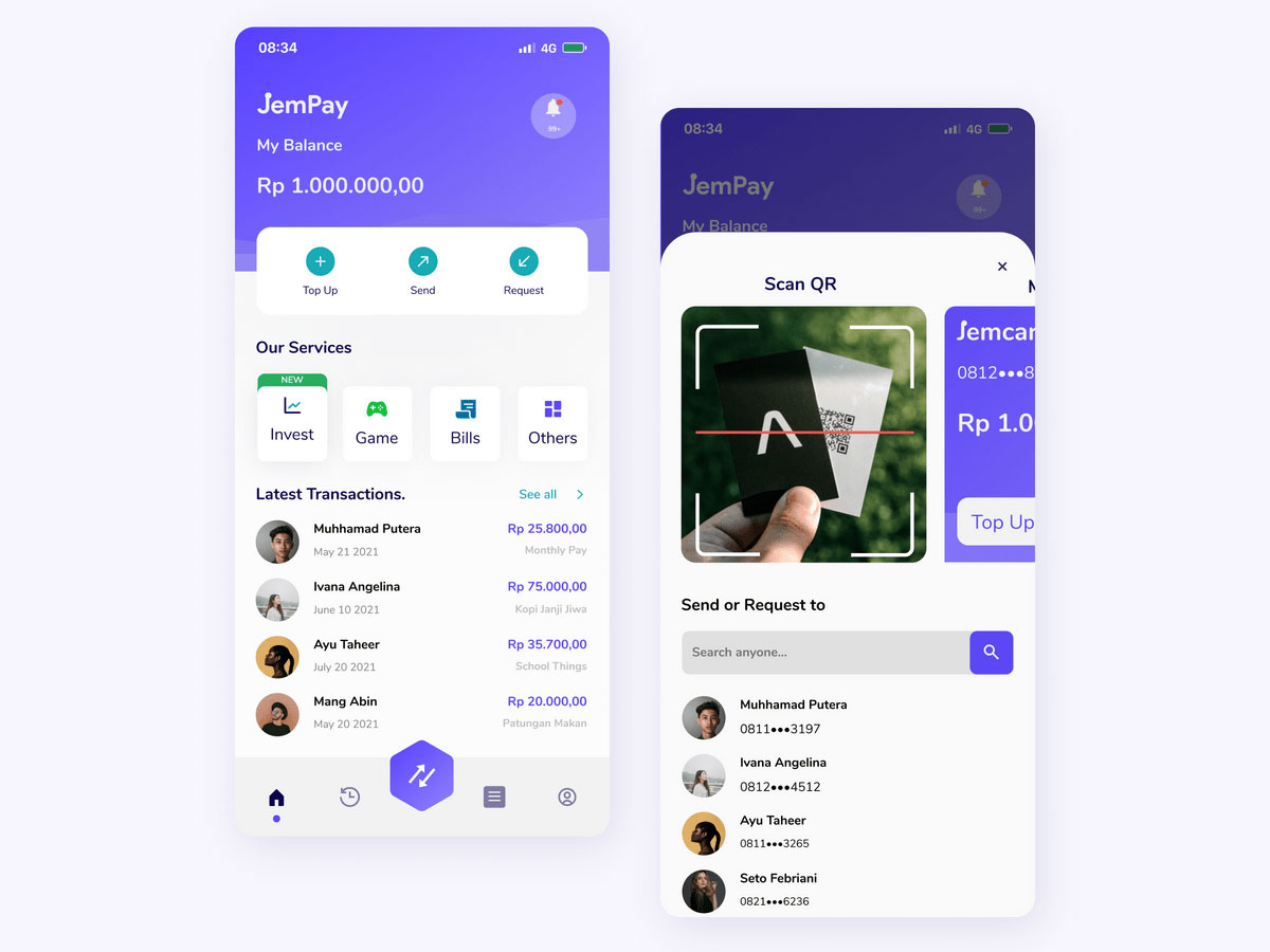 Jempay 钱包支付app ui设计 .fig素材
