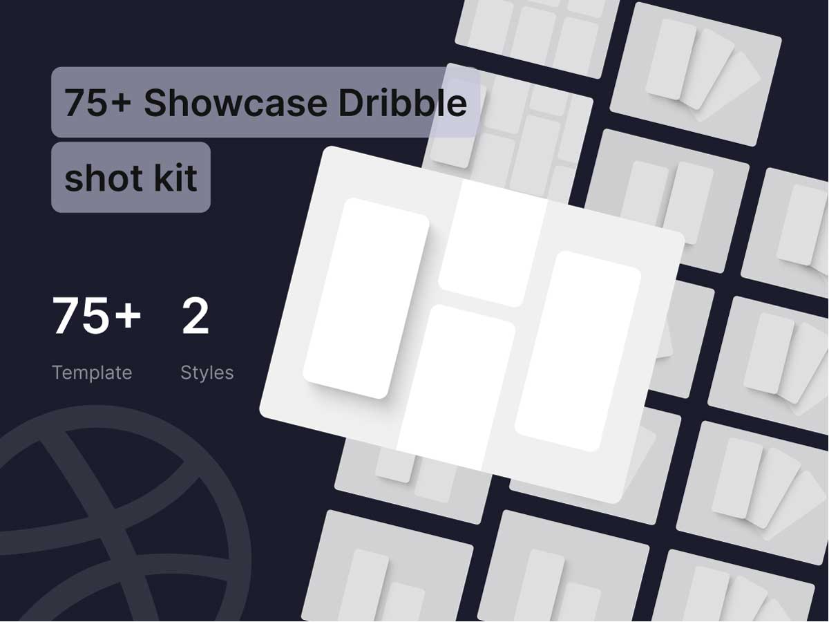 75+ Dribbble app 样机mockup展示模板 .fig素材下载