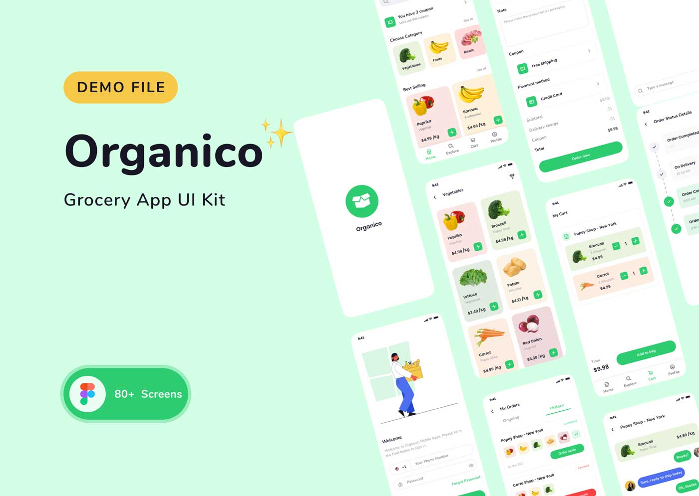 Organico成套社区电商app ui设计 .fig素材