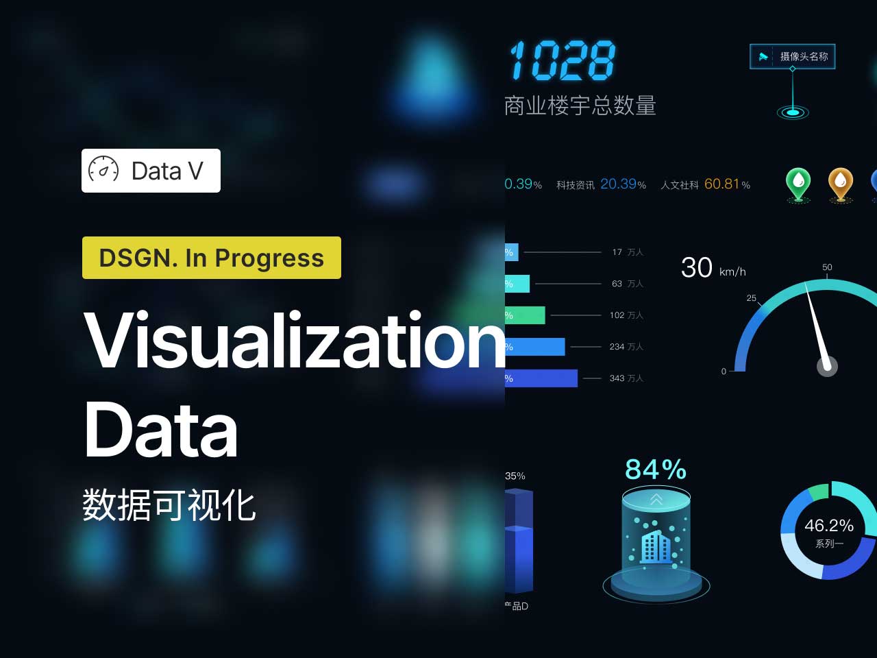 可视化大屏-DataVisulation Kit .fig素材下载