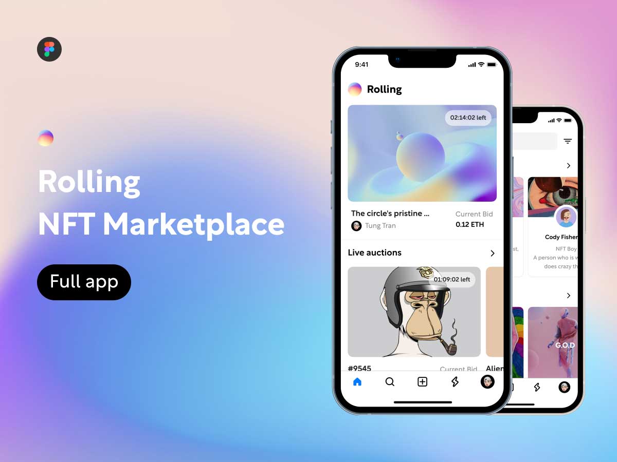 Rolling – NFT数字藏品交易app ui设计 .fig素材