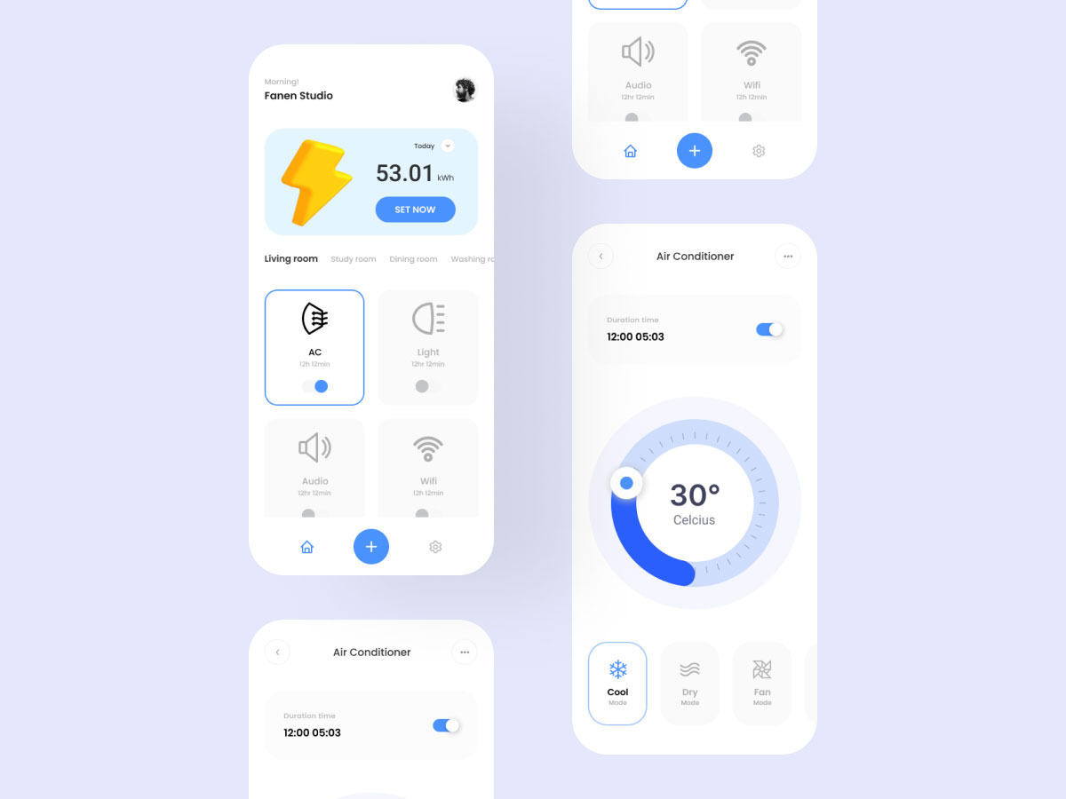 简洁智能家居app ui设计 .fig素材