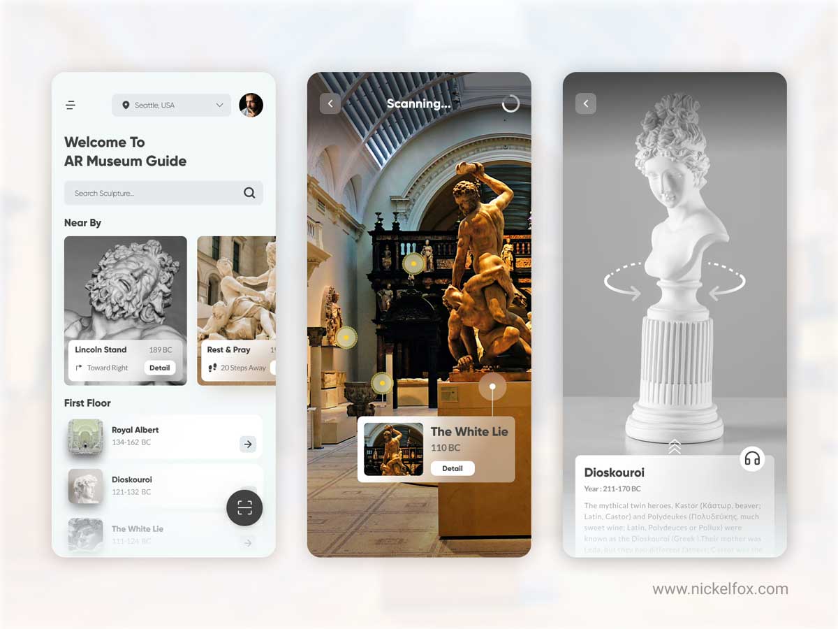 AR数字博物馆app ui设计 .fig素材