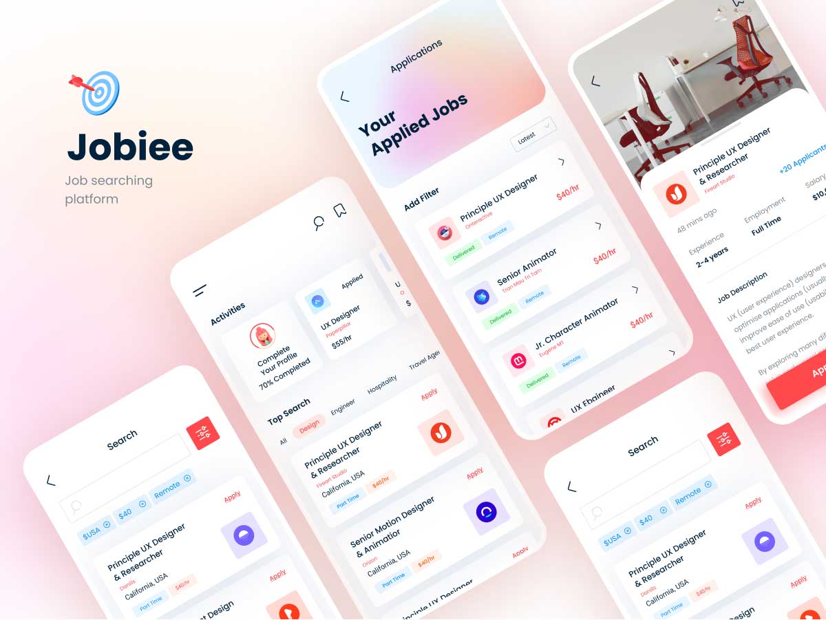 人才招聘app ui设计 .fig素材