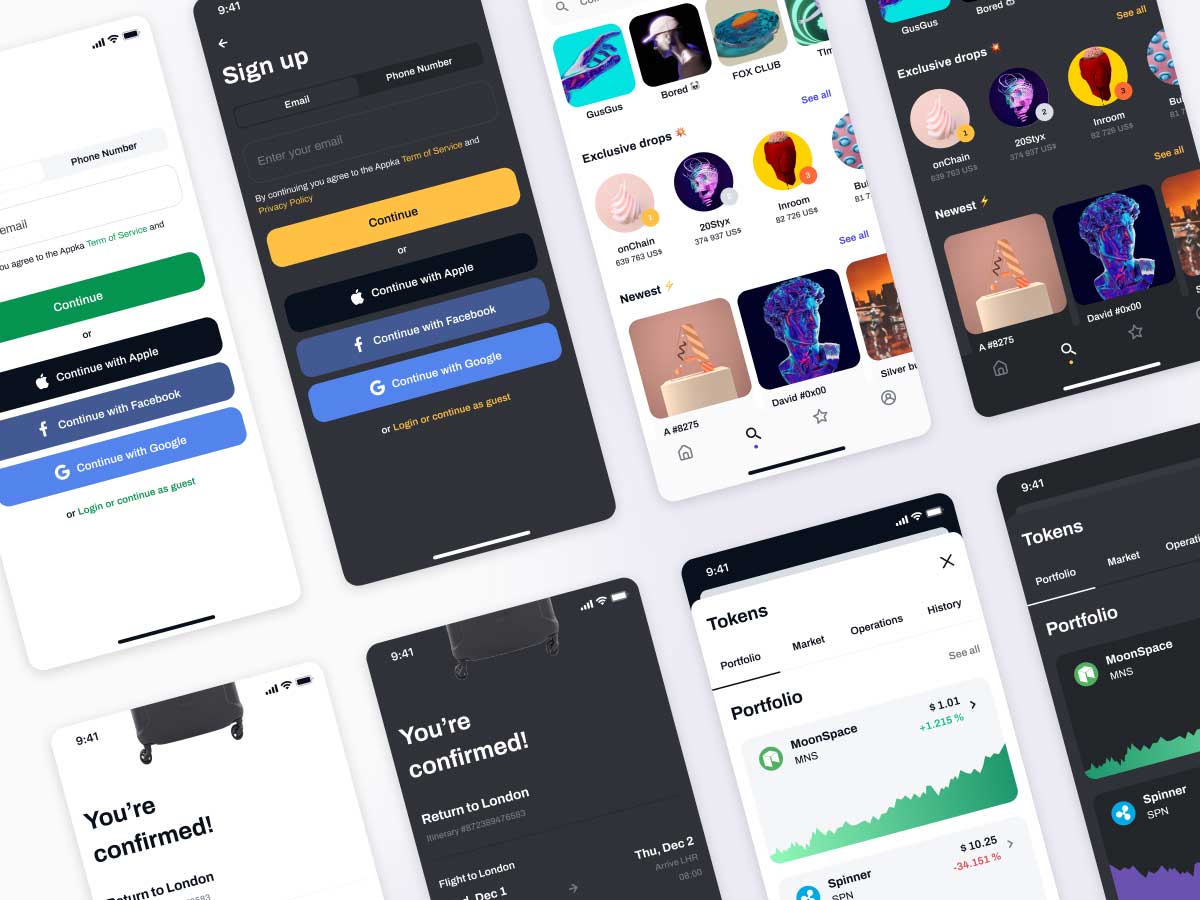 Appka 8个ios app ui设计 .fig素材