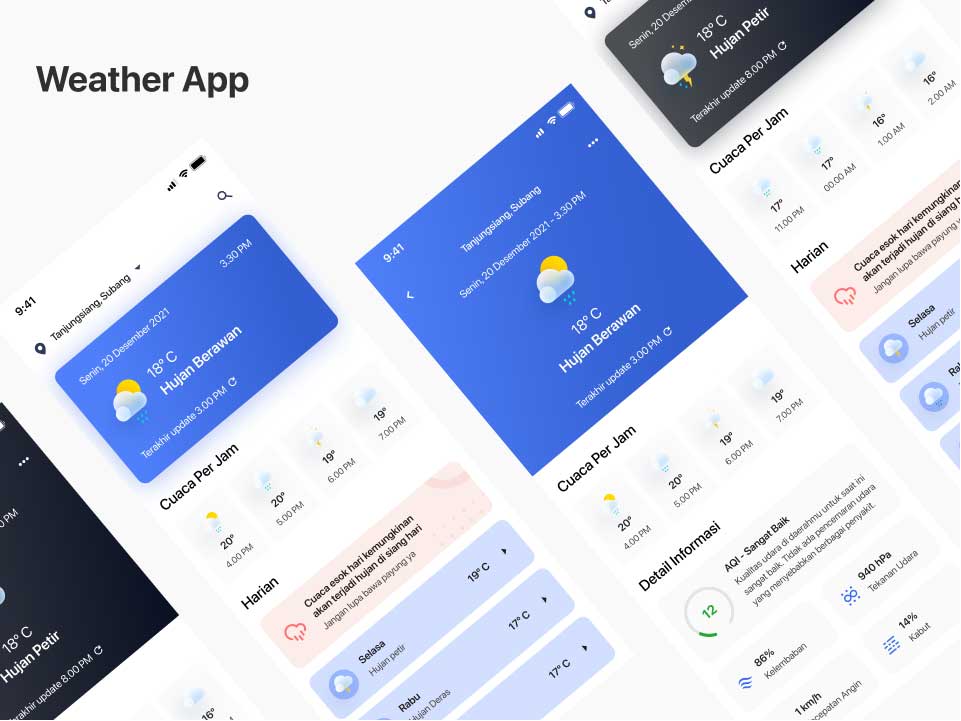 天气app ui设计 .fig素材
