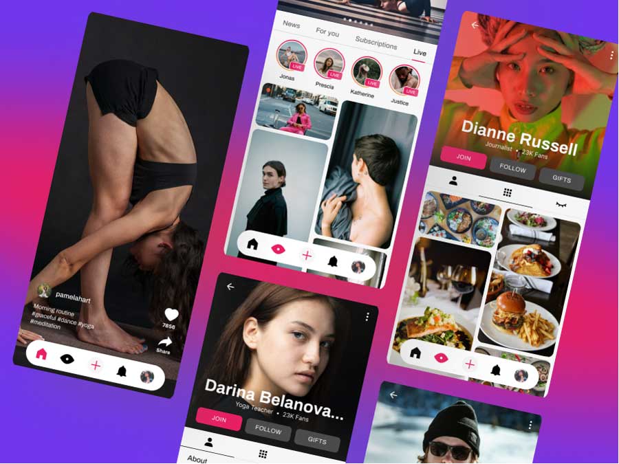 FEEDLY短视频app ui设计 .fig素材