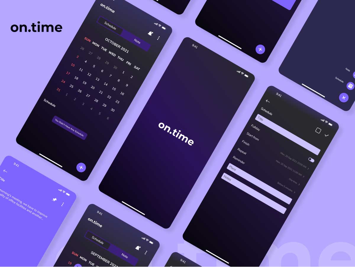 On Time 任务管理app ui设计 .fig素材