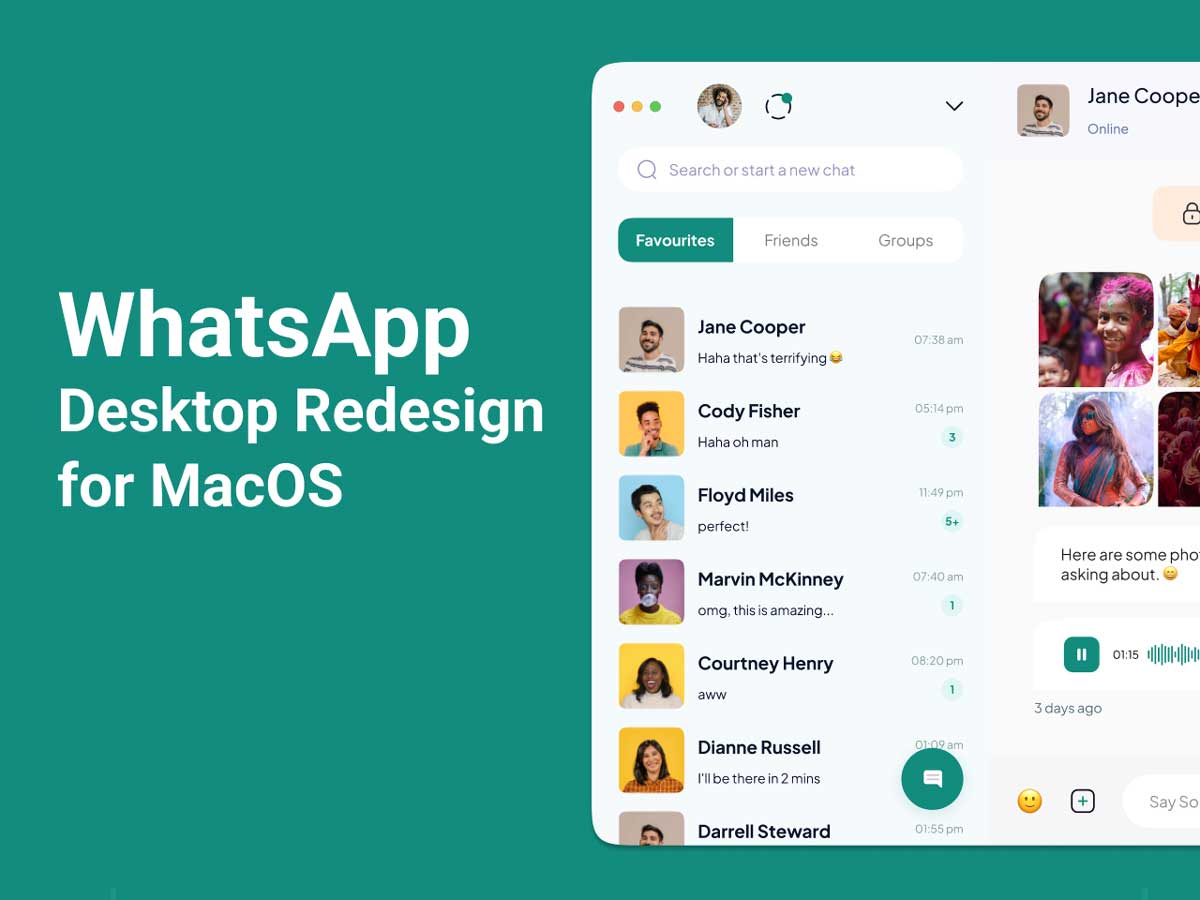 WhatsApp for macOS ui设计 .fig素材