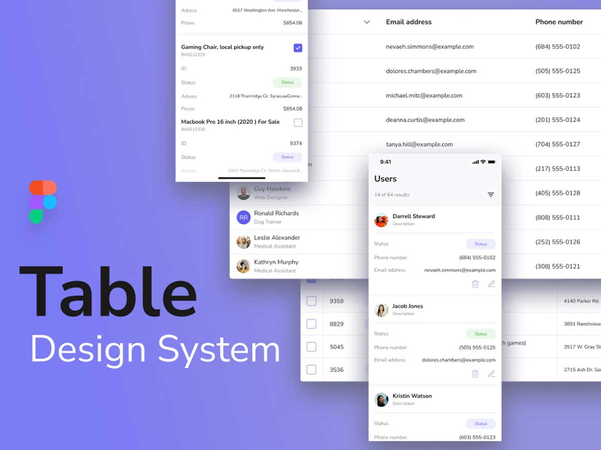 Table design system 表格设计系统 .fig素材