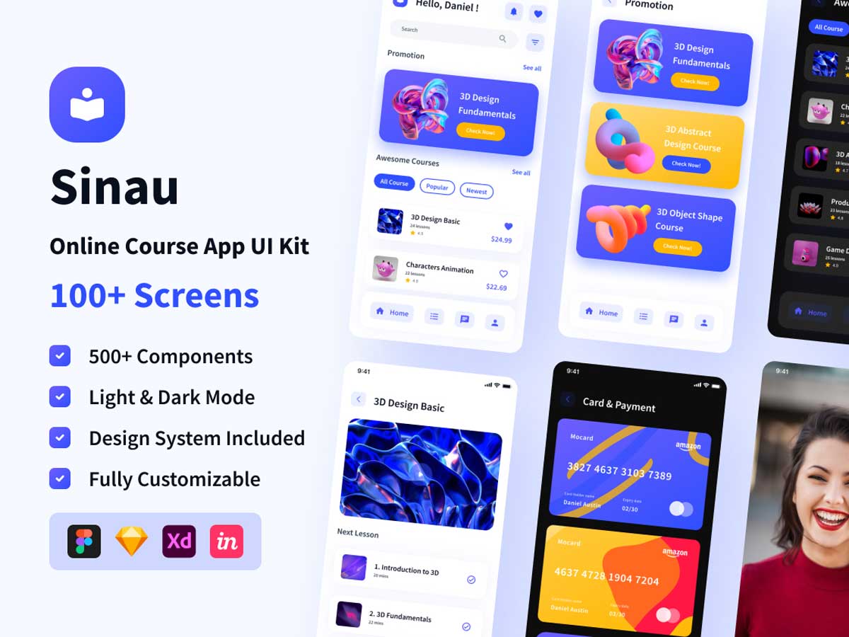 Sinau – 成套在线教育app ui设计.fig