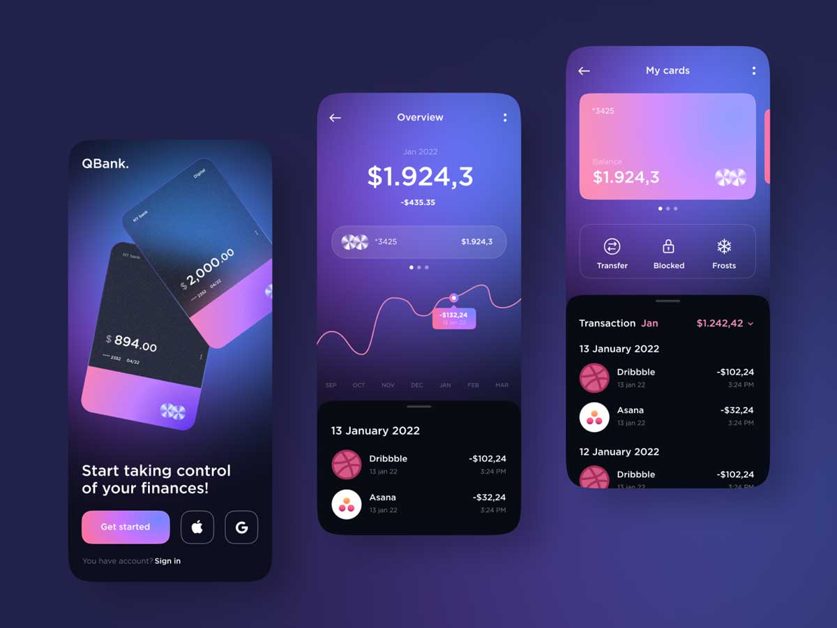 金融银行app ui设计 .fig素材