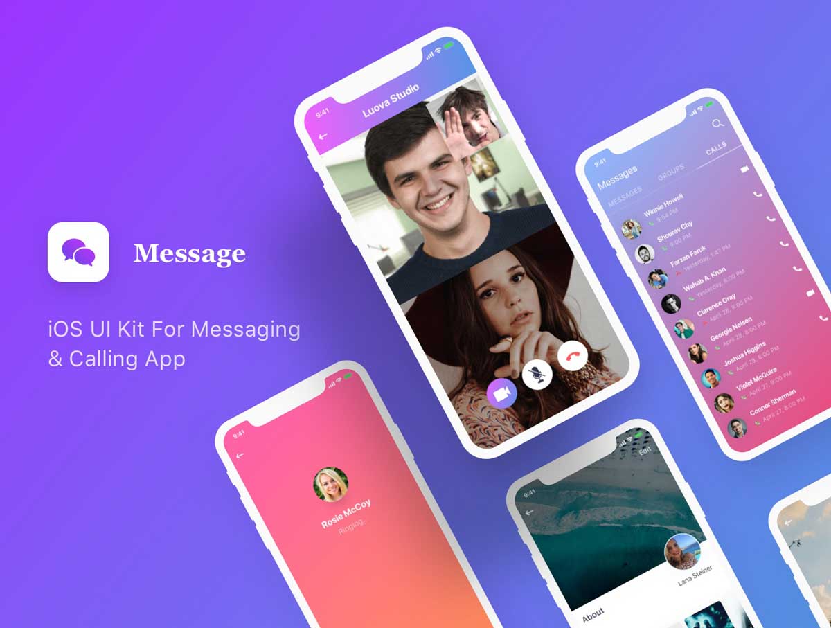 成套视频社交app ui设计 .sketch素材