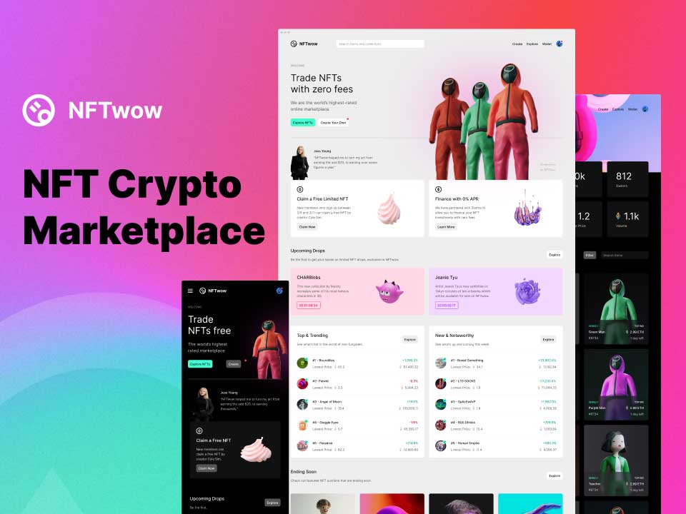 NFTwow NFT数字藏品交易平台ui设计 .fig素材