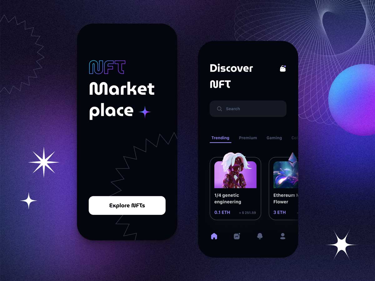 NFT数字藏品交易app ui设计 .fig素材下载