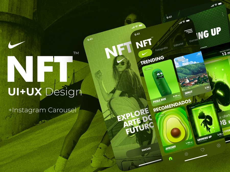 Nike NFT app ui设计 .fig素材下载