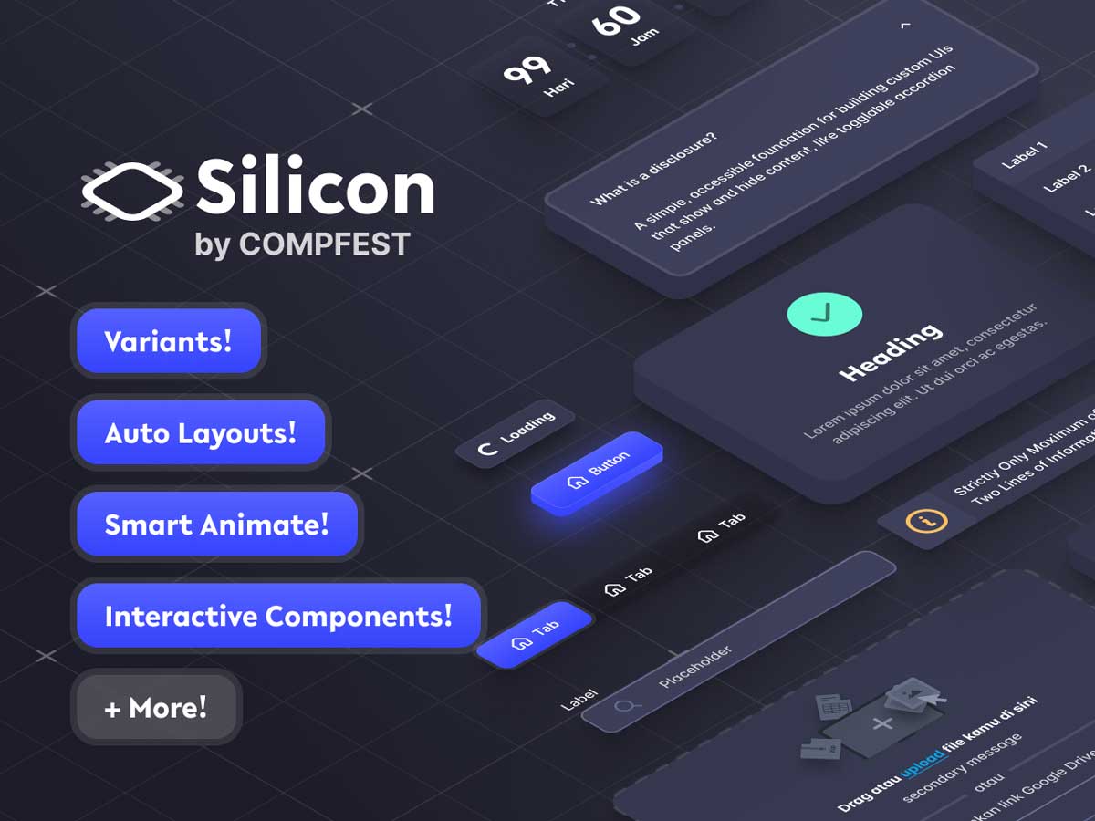 Silicon 桌面端设计系统 .fig素材
