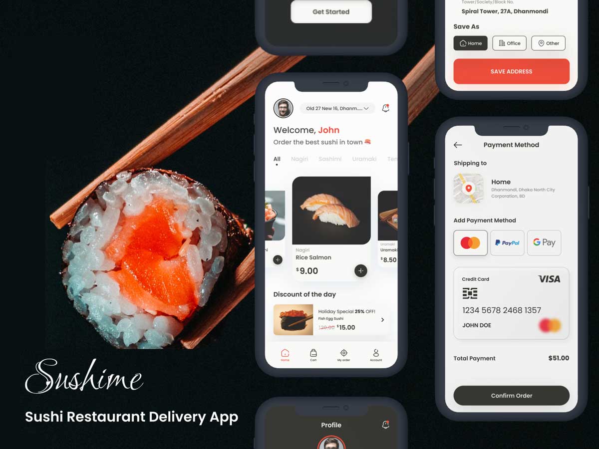 寿司美食外卖app ui设计 .fig素材