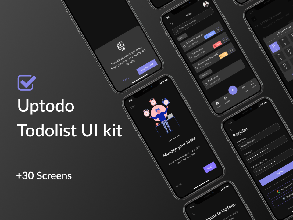 任务管理todolist app ui设计 .fig素材