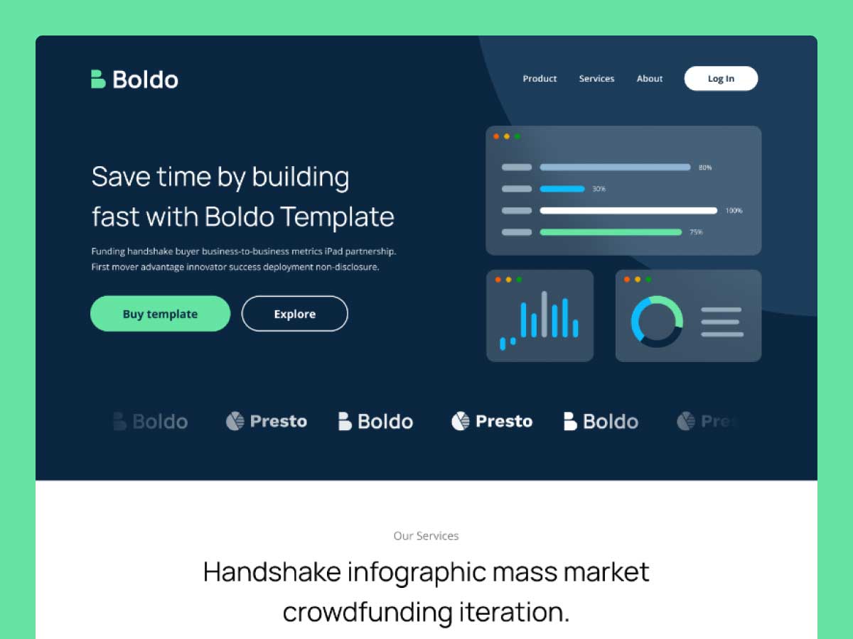 Boldo 信息服务商网站模板 .fig素材下载