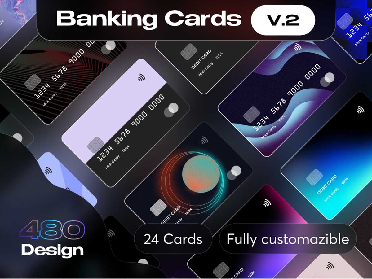 50个银行卡设计方案 .fig素材下载