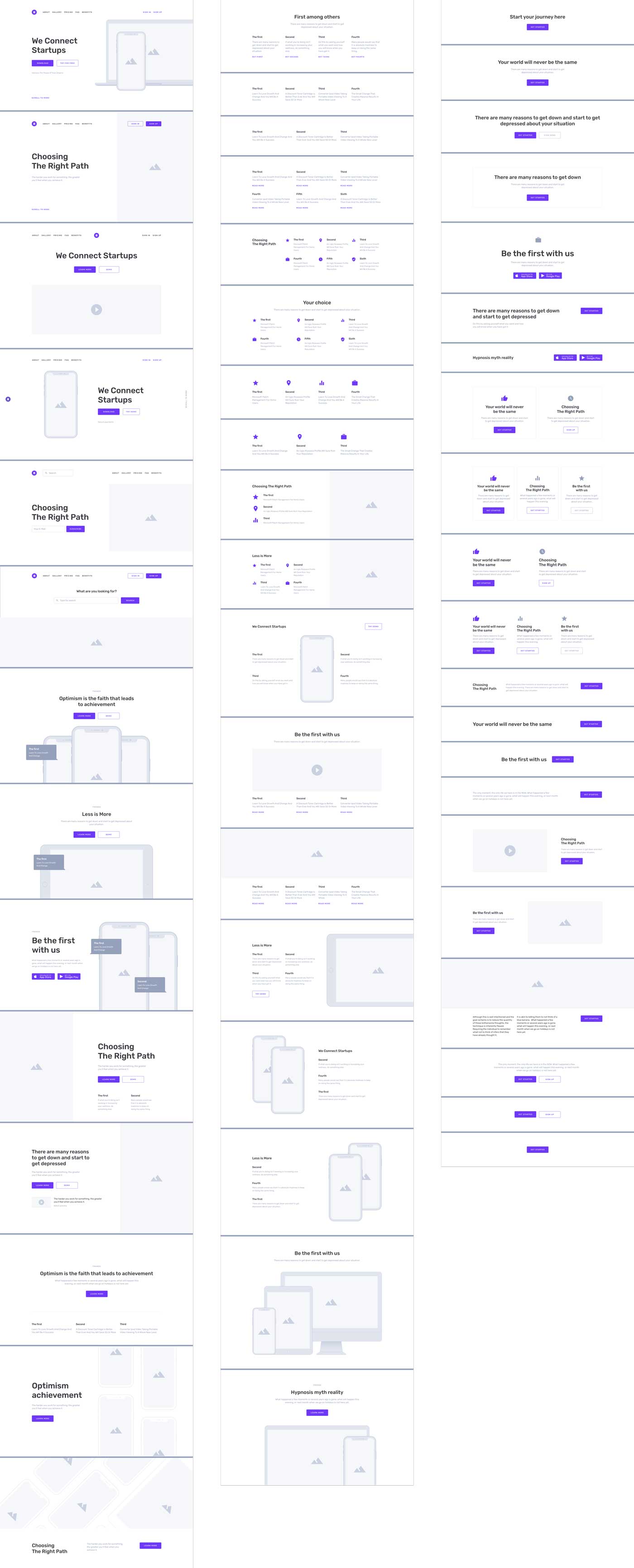 Containers Web Wireframe Kit线框图工具包 .fig .xd .sketch素材下载