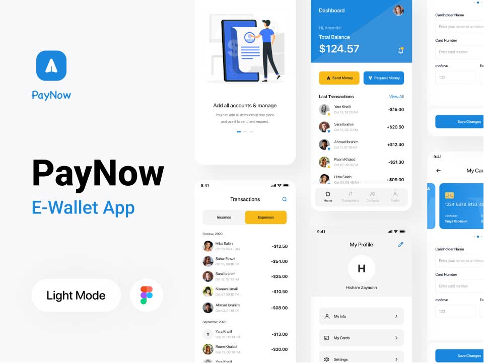 PayNow 支付钱包app ui设计 .fig素材