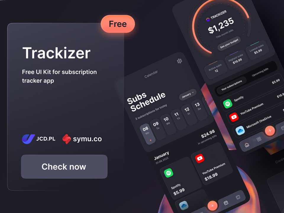Trackier 服务跟踪app ui设计 .fig素材下载