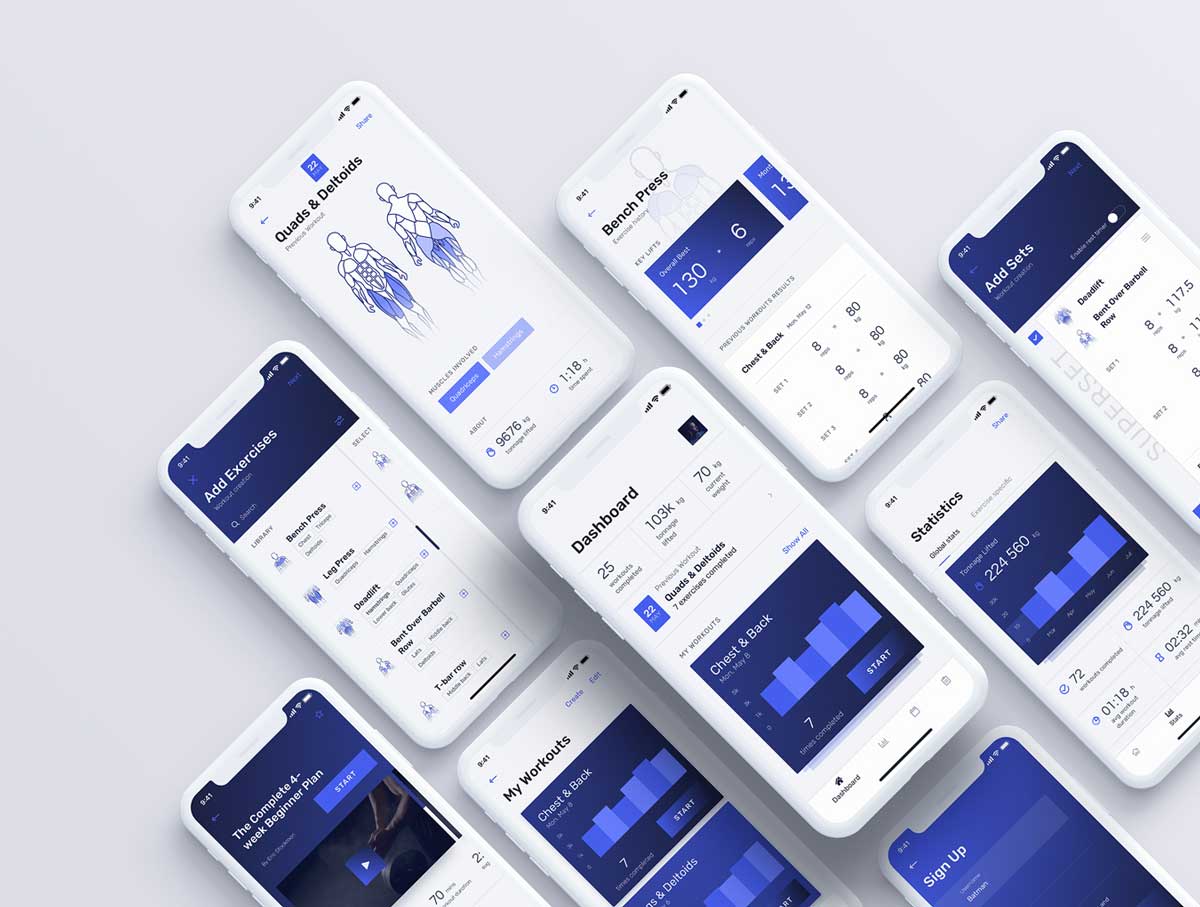 Kenko健康管理跟踪app ui设计 .sketch素材