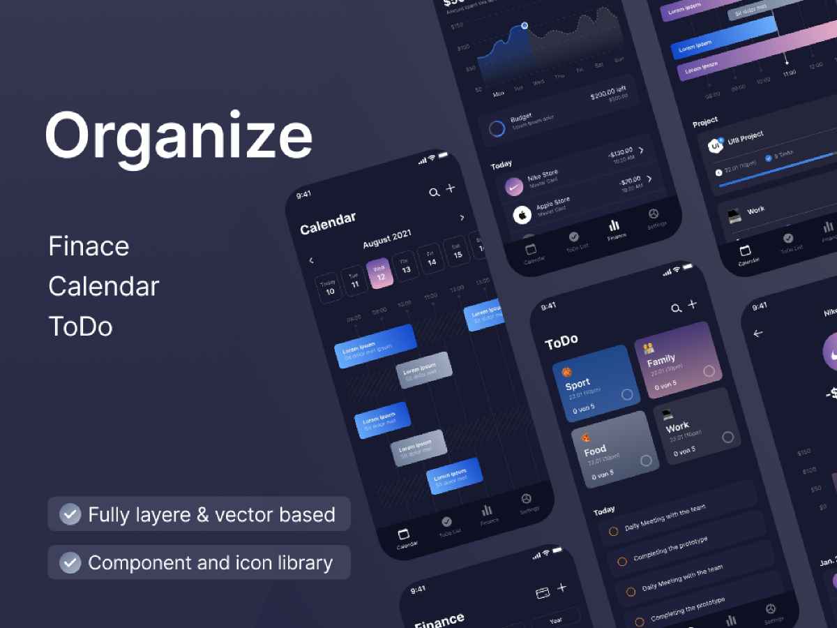 金融todolist任务管理app ui设计 .fig素材下载