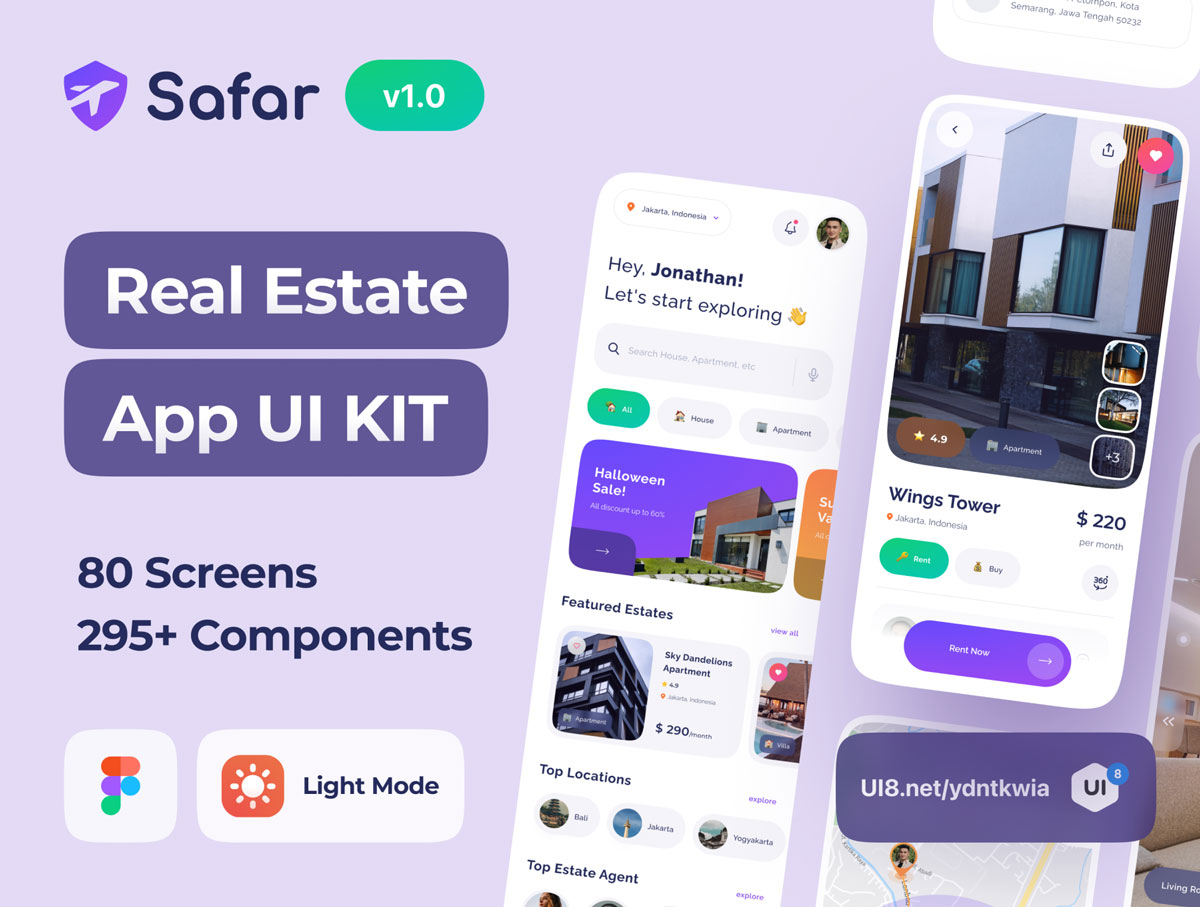 Safar房地产app ui设计 .fig素材