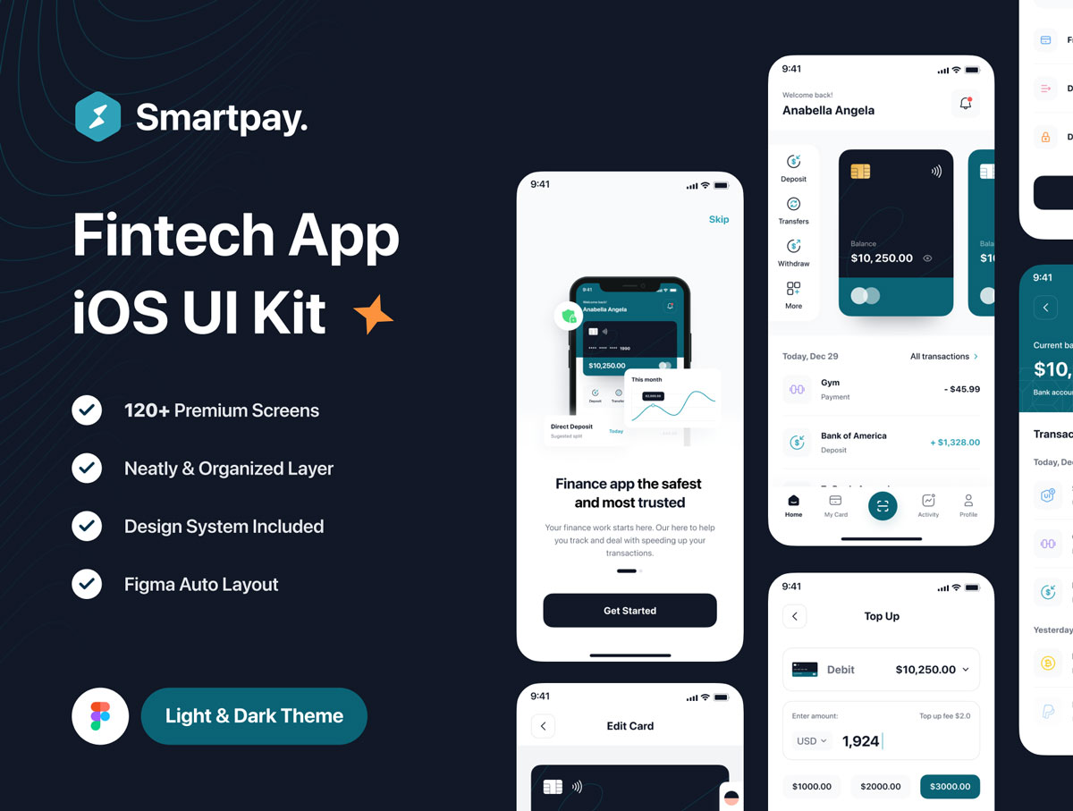 Smartpay – 金融科技app ui设计 .fig素材